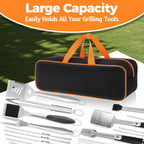 Grill Utensil Storage Bag for Outdoor Grilling, 20 X 6 X 5 In, Black | 1680D Oxford Fabric, Large Capacity Grill Tool Storage Bag, Accessories Storage Compatible with Blackstone Griddle