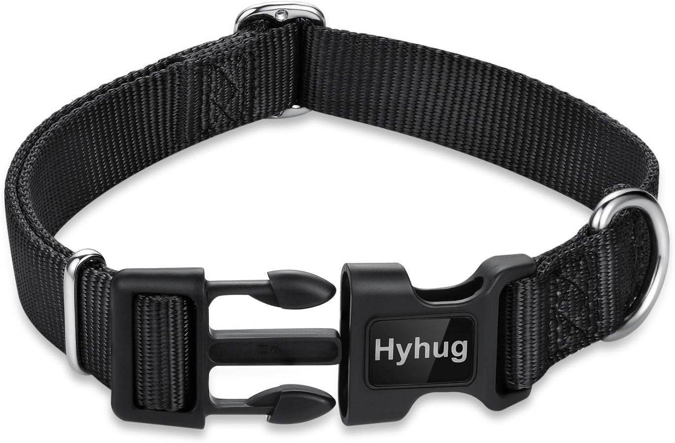 Black Puppy Collar, Quick-Release Buckle, Adjustable for Small Dogs | Durable Nylon, Adjustable Fit for Growing Pups. Great for Home Wear – Keeps Your Pup Looking Sharp & Comfortable