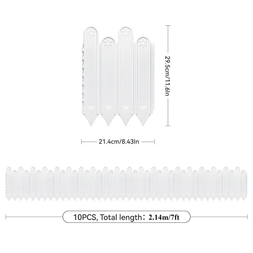 Garden Edging Border 10 Pack Flower Bed Edging Borders Decorative Garden Fencing Interlocking Animal Barrier Vegetable Palisade