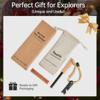 Ferro Rod Fire Starter, Survival Flint and Steel Fire Starter Kit for Hiking, Bushcraft,Camping Essentials Gear, Emergency Supplies - Ideal Gift for Explorers