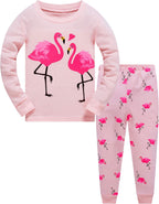 Little Girls Mermaid Pajamas 2 Piece Set 100% Cotton Sleepwear Toddler Clothes for Kids Baby Ladybug Style Pjs