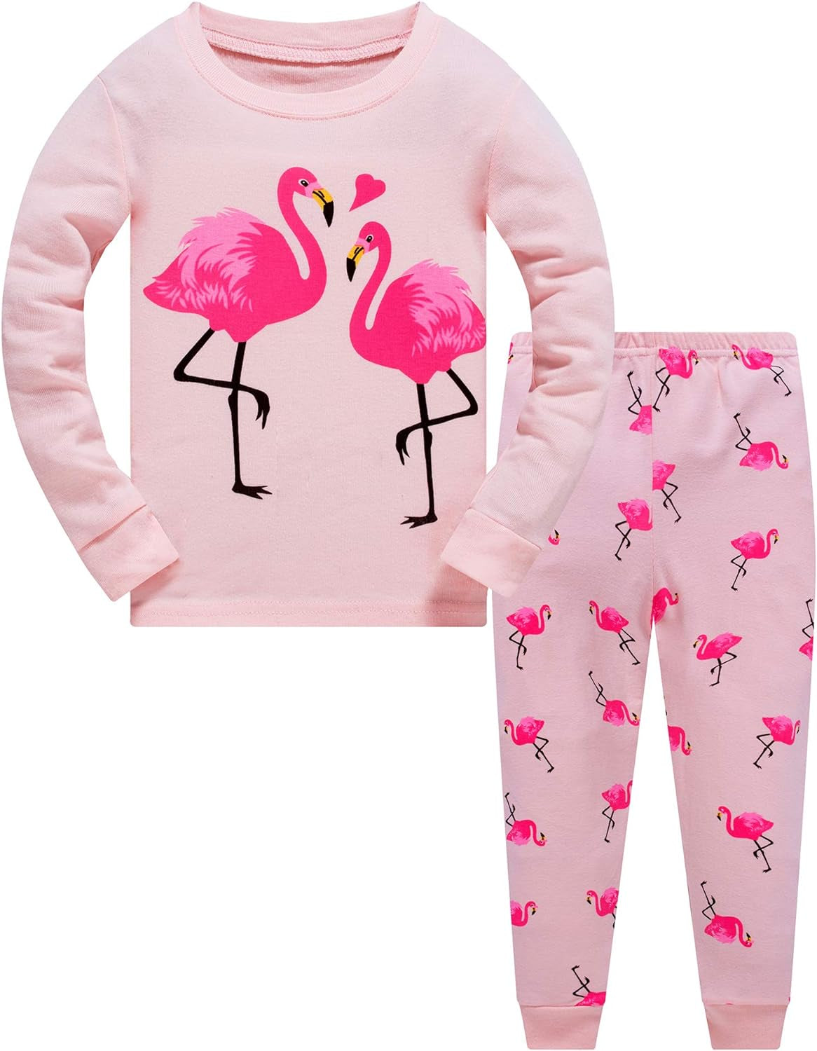 Little Girls Mermaid Pajamas 2 Piece Set 100% Cotton Sleepwear Toddler Clothes for Kids Baby Ladybug Style Pjs