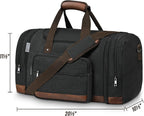 Duffle Bag for Travel,Overnight Weekend Gym Carry on Luggage Bag, 50L Canvas Travel Duffel Bag for Men Women, Expandable Spacious Travel Duffel Bag, Black