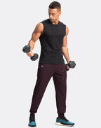 Men'S Joggers with Zipper Pockets Lightweight Athletic Workout Pants Quick Dry Sweatpants for Men Running Hiking