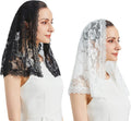 Lace Mantilla Veil Soft and Comfortable 7 Colors Spanish Style Rose Lace Veil Head Covering D Shape