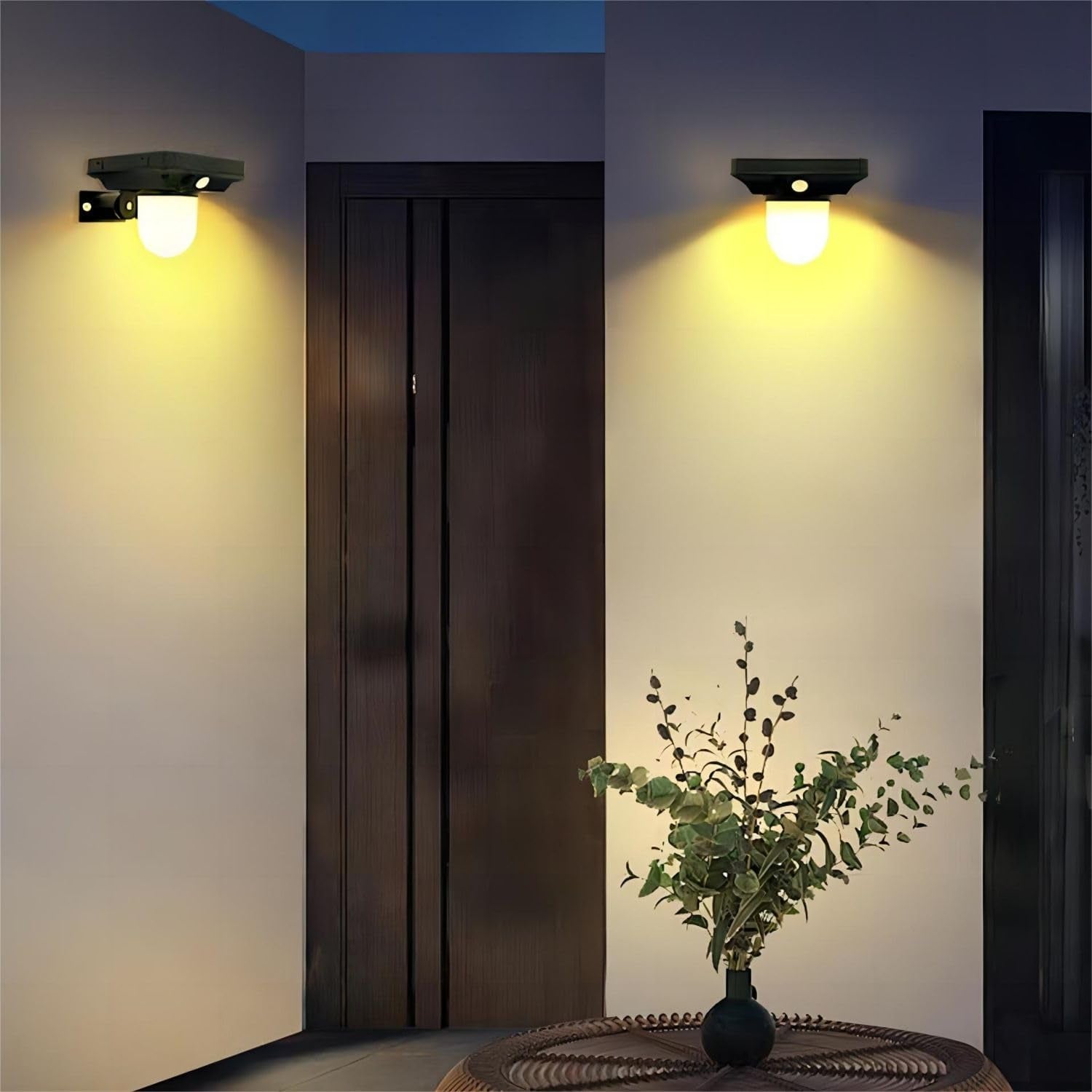 Solar Landscape Spotlight, 4 Pack IP65 Waterproof Outdoor Garden Solar Powered Pathway Light Motion Sensor Path Lighting for Yard, Patio, Pathway