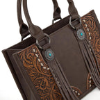 Tote Bag for Women Western Tooling Handbags Embroidered Concho Crossbody
