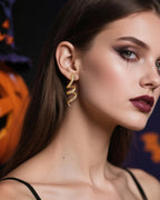 Gold Snake Earrings for Women Dainty Gold Snake Stud Earrings Trendy Serpent Animal Ear-Rings Medusa Costume Jewelry Accessories