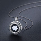 S925 Sterling Silver Paw Urn Pendant Necklace for Pet Cat Dog Ashes Cremation Locket Keepsake Memorial Urn Necklace.
