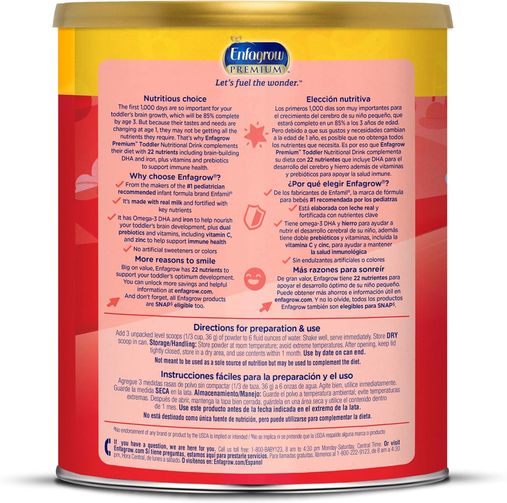 Premium Toddler Milk Nutritional Drink,  Toddler Drink, Try Our Brain-Supporting Trio, 32Oz Can, 6 Pack