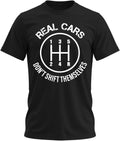 Real Cars Don'T Shift Themselves Funny Mechanic Graphic T-Shirt for Men | Funny Car and Mechanic Graphic for Men, Automotive Humor Design, Novelty Tee Gift for Drivers and Gearheads