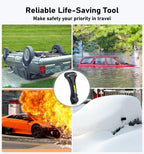 Car Safety Hammer 4 Pack, Car Window Glass Breaker and Seat Belt Cutter Auto Emergency Escape Tool with Light Reflective Tape for Family Rescue, Life Saving Survival Kit