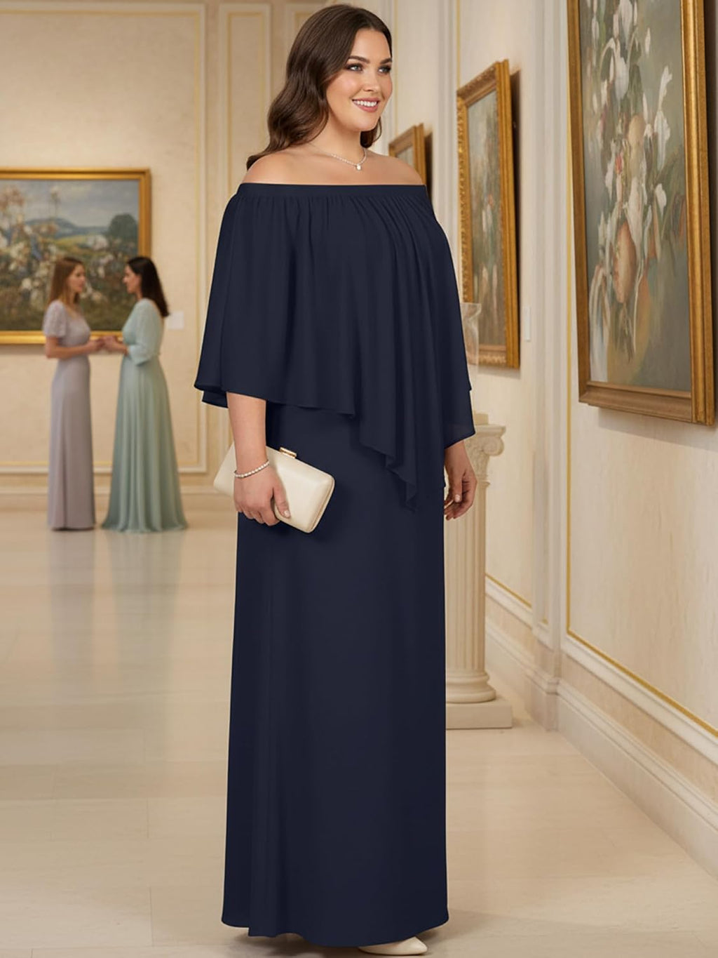 Womens Strapless off Shoulder Flattering Cocktail Maxi Dress Gown