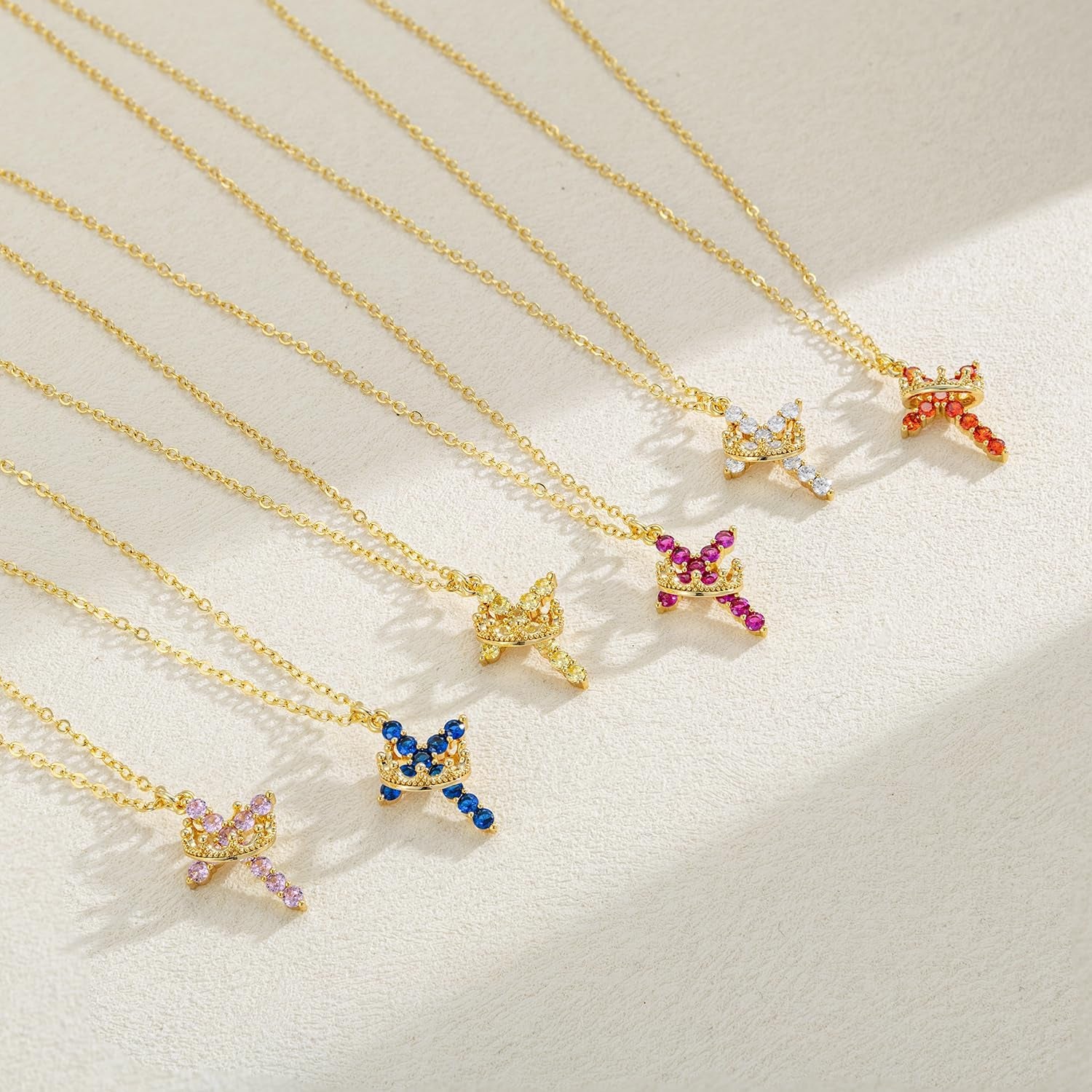 Christian Gift Stocking Stuffers Cross Necklace for Women-Dainty 14K Gold Plated/Silver Plated Pendant Necklaces Simple Cute Tiny Necklace Jewelry for Women