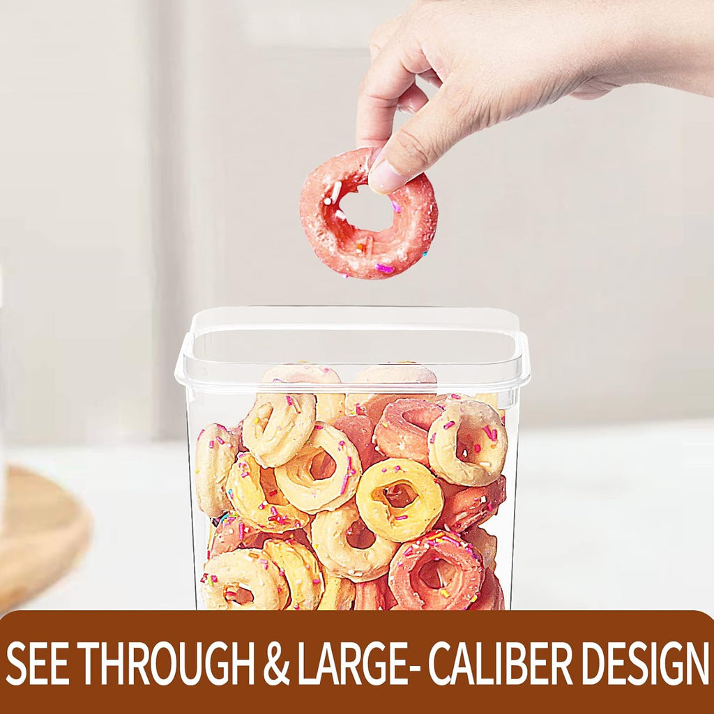 Airtight Food Storage Containers with Lids, 12PCS Plastic Kitchen Storage Containers for Pantry Organizers and Storage - Cereal, Rice, Flour and Sugar Containers with Labels & Marker