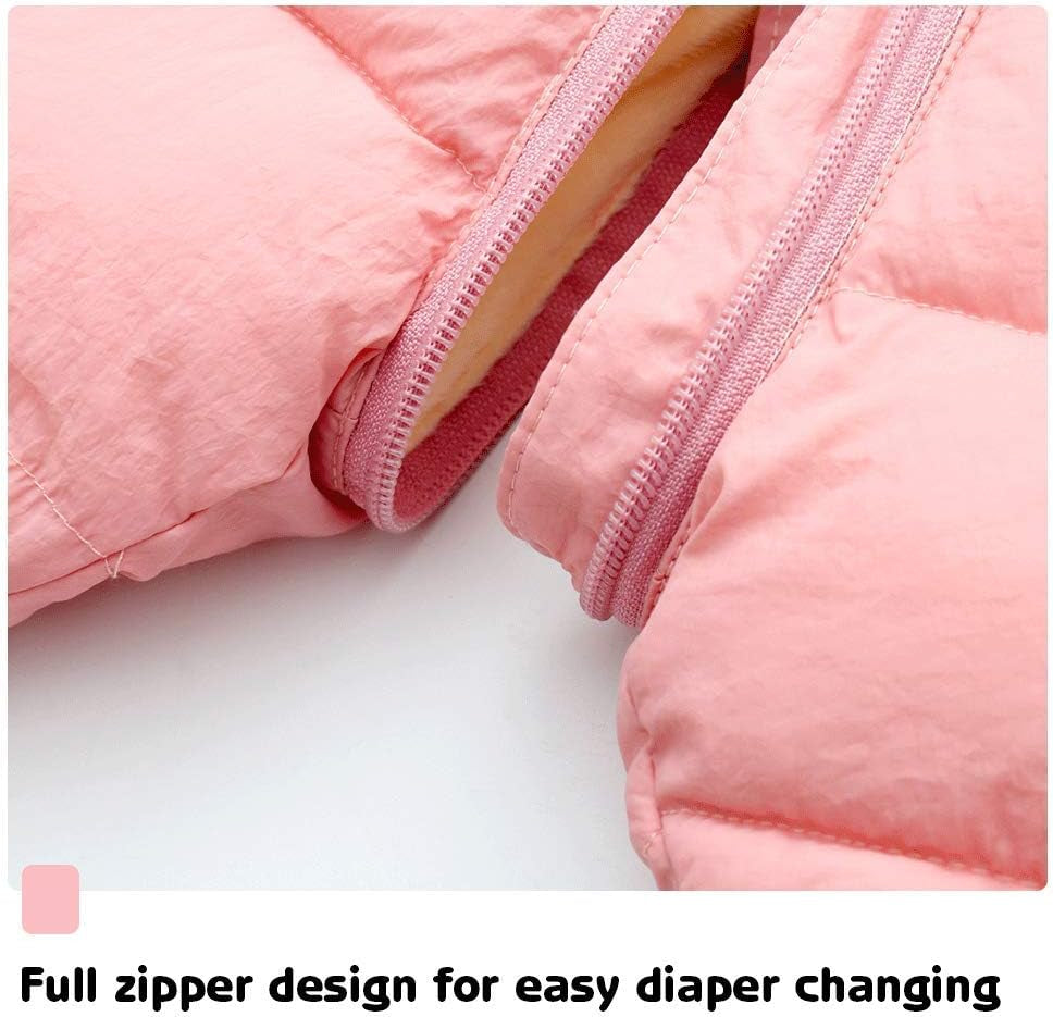 Baby Boy Snowsuit Newborn Girl Winter Coat Toddler Jacket Clothes | Unisex Boys Girls Items Hoodie Toddler Fleece Snow Suits for Infant Jumpsuit Warm Outfits 0-6M, 6-12M, 12-18M,18-24M Options