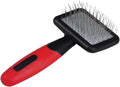 Paw Brothers Mini Pin Tiny Flat Slicker Brush for Dogs, Professional Grade, Stainless Steel Pins, Flexible Head, Comfort Grip, Mini Size, 4.75" X 2.25" X 1.5"