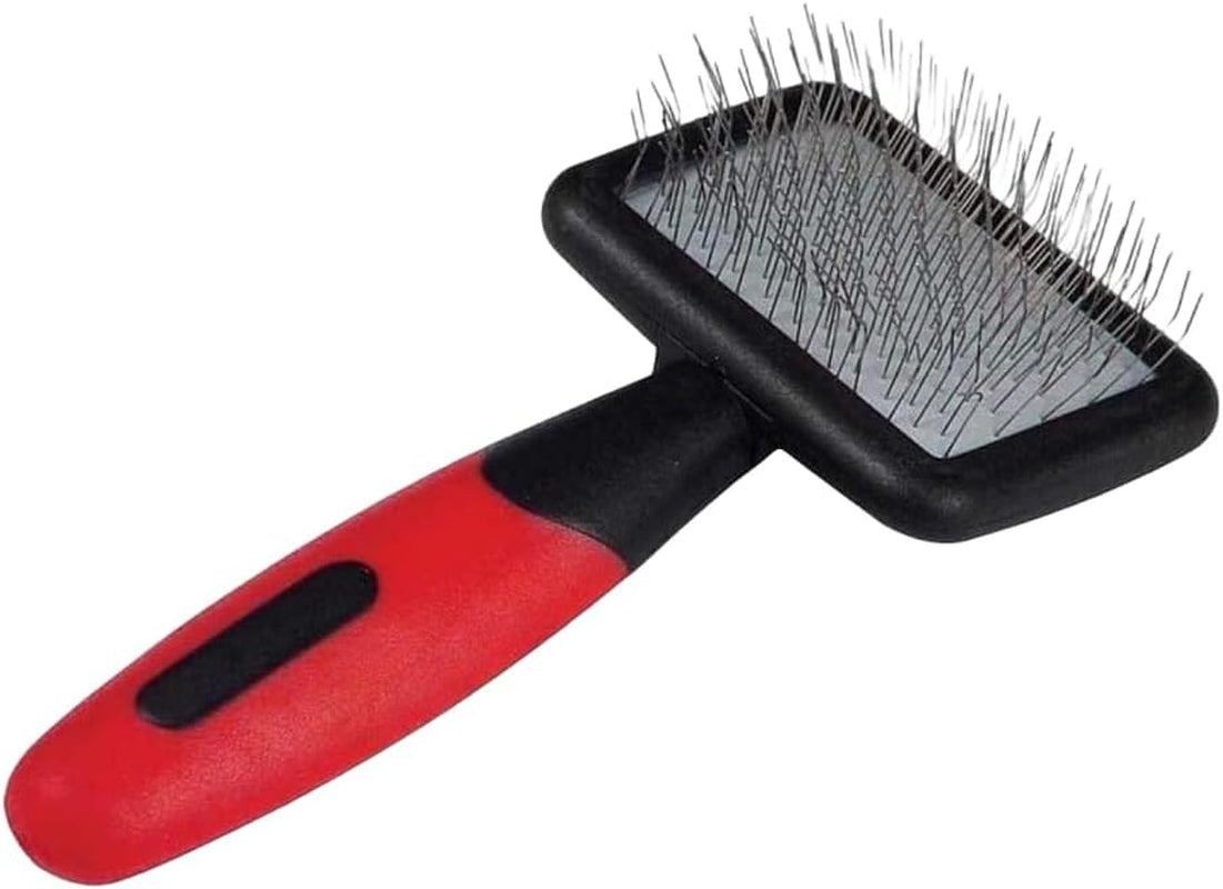 Paw Brothers Mini Pin Tiny Flat Slicker Brush for Dogs, Professional Grade, Stainless Steel Pins, Flexible Head, Comfort Grip, Mini Size, 4.75" X 2.25" X 1.5"