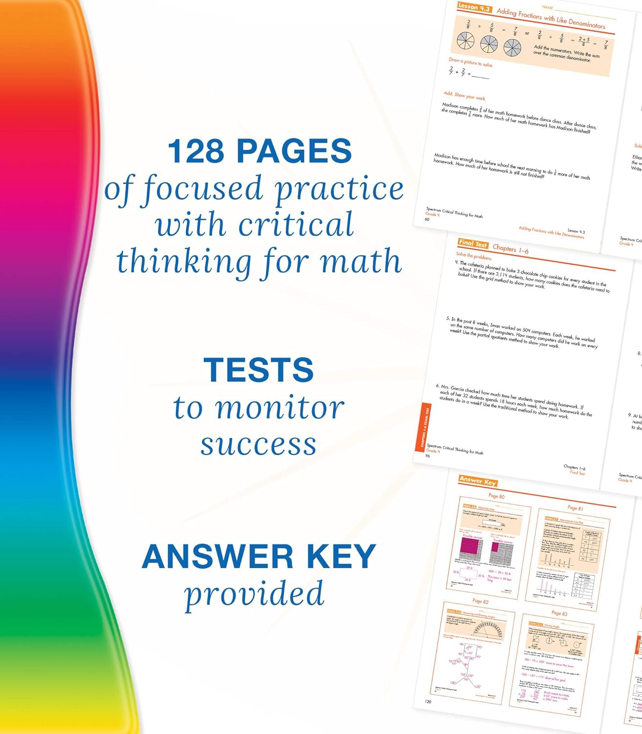 Spectrum Grade 4 Critical Thinking for Math Workbook, Ages 9 to 10, Multiplication, Division, Fractions, Decimals, Geometry, Critical Thinking 4Th ... 4Th Grade Math Workbook for Kids (Volume 46)