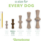 Zaggler Rolling Dog Chew Toy for Aggressive Chewers, Real Peanut, Made in USA, Small