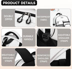 Laptop Backpack Large Cool Aesthetic Waterproof Hiking Travel Backpacks Multiple Pockets Book Bag for College Women Men (Black)