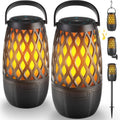 Outdoor Bluetooth Speakers Waterproof Wireless Outdoor Speakers with Flame Lights, Tech Gadgets Gift for Men Dad Her, Multi-Sync up to 100 Speakers, HD Stereo Sound, IPX5 for Patio Porch Party