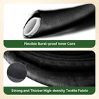 Lightweight Flat Garden Hose 100Ft, 800D Woven Water Hose with 3/4” Aluminum-Copper Fittings with 2 Rubber Washers, 580 PSI Burst Pressure, Flexible Kink-Free Hose for Outdoor, Lawn & Yard Use