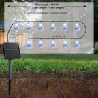 Solar String Lights Outdoor, 30.62FT 50 LED Solar Powered Diamond Ball Lights Waterproof for Outside, Solar Twinkle Lights for Yard, Patio, Garden, Wedding, Party, Camping, Cool White, 2 Modes