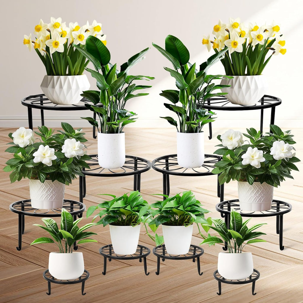 10 Pack Plant Stand, Metal Plant Stands for Outdoor Indoor Plants, Heavy Duty Plant Stands for Multiple Plant, Anti-Rust Iron Plant Pot Shelffor Planter, Potted Plant Holder for Garden Home