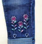 4-9T Infant Little Kids Girls Embroidery Jeans Denim Pants