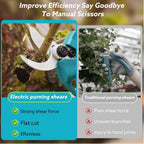 Electric Pruning Shears Cordless for Gardening - 1.2" Cutting Diameter Battery Powered Pruner with LCD Display & 2 Rechargeable Batteries, Brushless Power Pruner Heavy Duty for Tree Branch