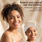 10 Pcs Wig Grip Band - Velvet Wig Grips | Adjustable Headband No Slip Edge Saver Stay Put for Women (Beige)