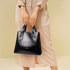 Women Crossbody Handbags Genuine Leather Satchel Handbags for Women Top-Handle Shoulder Tote Purses