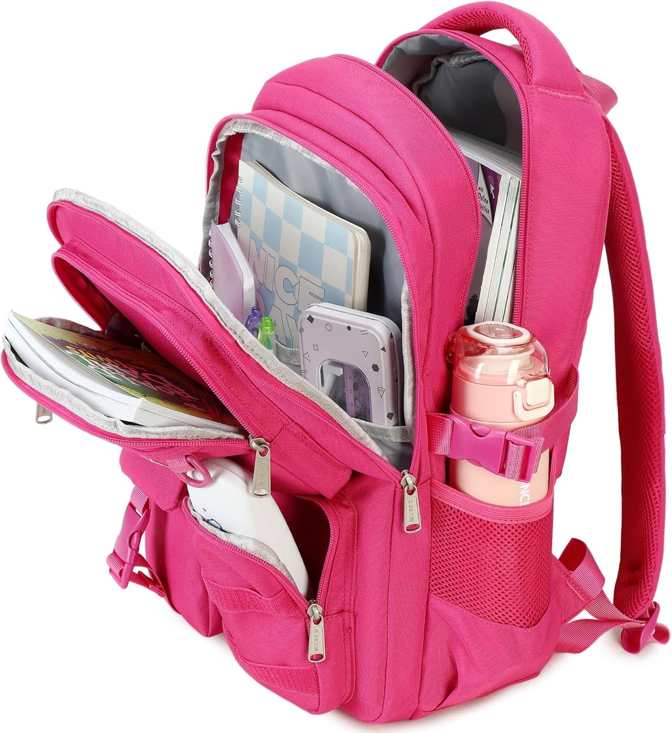 Large Heavy Duty Backpack for School College Bookbag Casual Multi Pocket Travel Backpacks