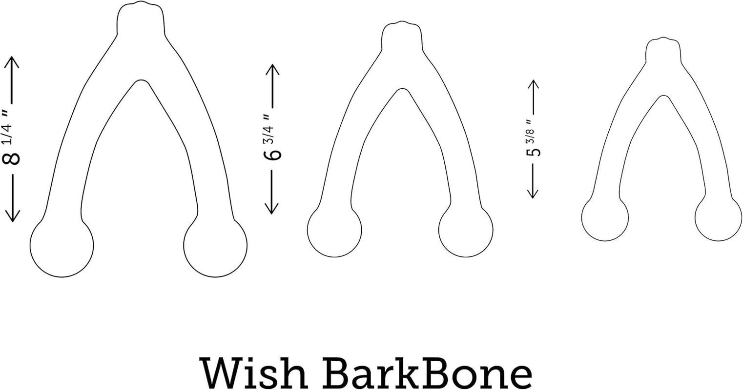 Wishbone Barkbone - Nylon Chew Toy for Aggressive Chewers - Bacon Flavor - 5.38"