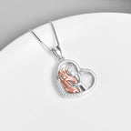 Horse Pendant Necklace Jewelry 925 Sterling Silver Women Embrace Horse Gift for Women