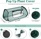 2PCS Raised Garden Bed Cover, Pop up Plant Protector Crop Cage | 45"X22"X16" Protects Vegetables and Plants from Animals & Pests, Pop-Up Design for Easy Garden Protection