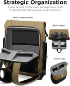 Legion Gaming Laptop Backpack GB500, Expandable Capacity up to 25L, Fits 16-Inch Laptops, Water Resistant