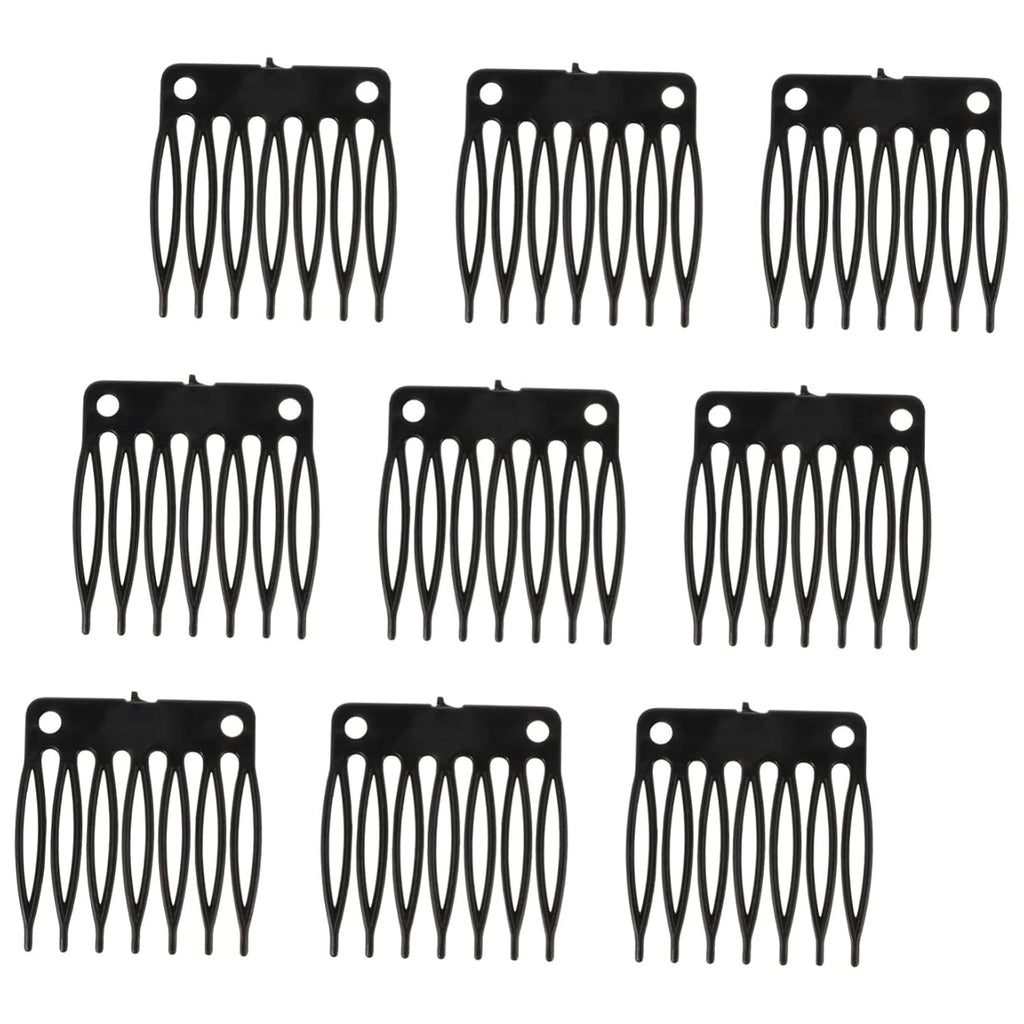 Wig Net Cap Clip Comb Plastic Hair Clips for Wigs 7-Tooth Secure Fixing Accessories with Wig Caps Clips for Comfortable Styling