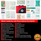 Survival First Aid Kit for Home/Business, Camping Kits 160Pcs | Mini Travel First Aid Kit | Camping Equipment | Small Kits for Car | Outdoor Emergency Survivals Pack - 160Pcs