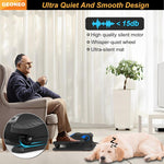 Under Desk Elliptical Machine, Electric Ellipse Leg Exerciser for Senior, Quiet and Compact Electric Seated Pedal Exerciser for Home with Display Monitor, Remote Control and 12 Adjustable Speeds