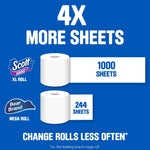 1000 Toilet Paper, 20 Rolls, 1,000 Sheets per Roll