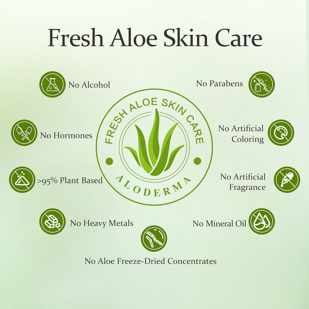 Aloe Vera Gel Made within 12 Hours of Harvest with 96% Pure Organic Aloe Vera for Skin, Scalp, & Hair, Soothing Aloe Face Moisturizer, Multipurpose, Hydrating Aloe Gel, 7.05Oz