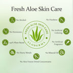 Aloe Vera Gel Made within 12 Hours of Harvest with 96% Pure Organic Aloe Vera for Skin, Scalp, & Hair, Soothing Aloe Face Moisturizer, Multipurpose, Hydrating Aloe Gel, 7.05Oz