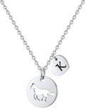 Easter Gifts for Kids Toddlers Teens - Easter Basket Stuffers Horse Necklace Gifts for Girls Horse Necklaces Jewelry Initial Necklace Jewelry Birthday Gift for Teen Girl Kids Women