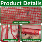 28.3" X 15.4" X 15.4" Tomato Cages Plant Greenhouse Cover, PE Tomatoes Red Greenhouse with Zipper Door, Tomato Trellis Plant Support Protector Cover for Garden Climbing Plants (NO Frame Included)