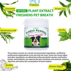Natural Dog Dental Powder for Plaque Removal | Helps Reduce Plaque, Supports Healthy Teeth & Gums, Freshens Breath, Daily Dental Care for All Dogs
