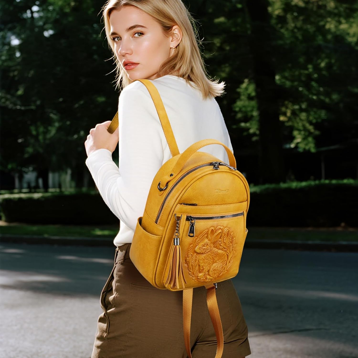 Mini Backpack Purse for Women,Vegan Leather Small Backpack for Daily | Embossed Lightweight Water-Resistance Travel Mini Fashion Daypack Bag,Ladies Casual Backpack Purse Gift Choice for Women