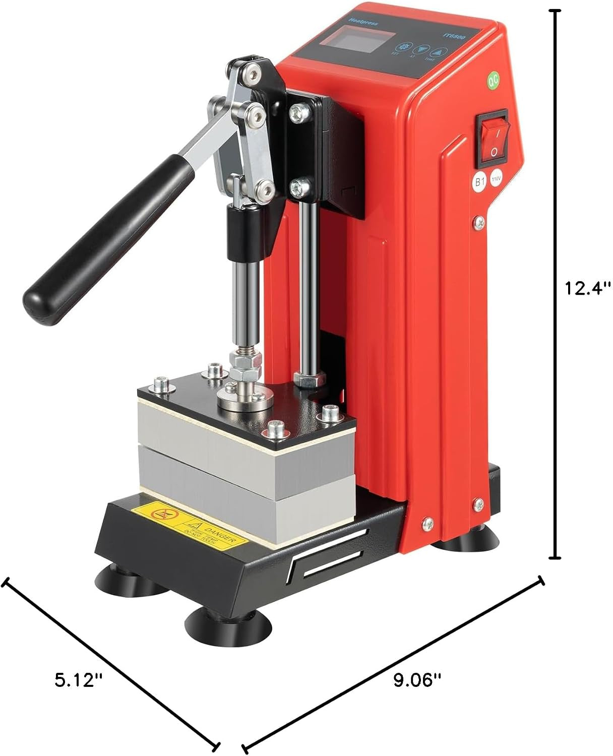 Heat Press Machine 900W Mini Manual Heat Presser Heavy Duty Hot Press Stamping
