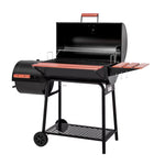 30-In W Black Barrel Charcoal Grill